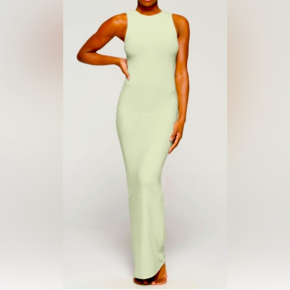 Skims soft lounge sleeveless dress size xs color honeydew